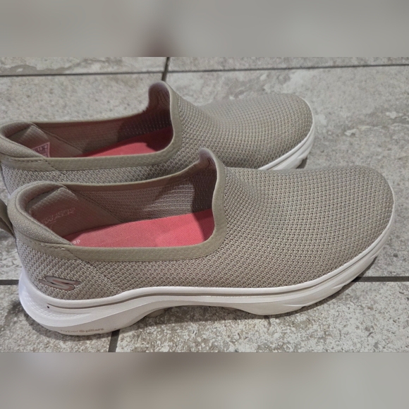 Skechers Women's Taupe Slip-On Sneakers - Picture 2 of 6